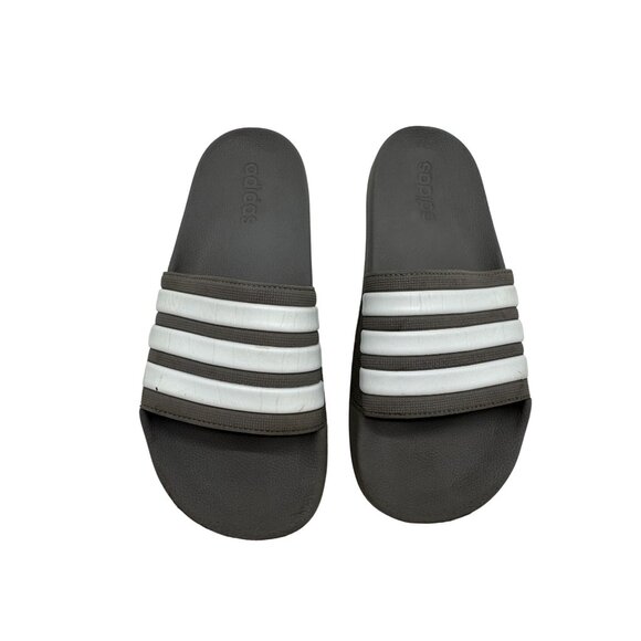 Adidas Mens  Adilette Shower Slides Slipper Size 8 Gray Slip On Cushioned Casual - Picture 2 of 16